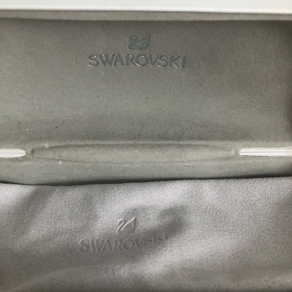 Swarovski White Eyewear Case with Rhinestone Accent